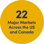 22 Major Markets Across the US and Canada