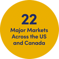 22 Major Markets Across the US and Canada